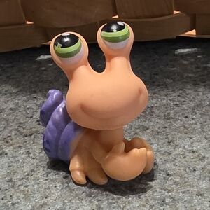 Littlest Pet Shop Orange and Purple Snail Toy